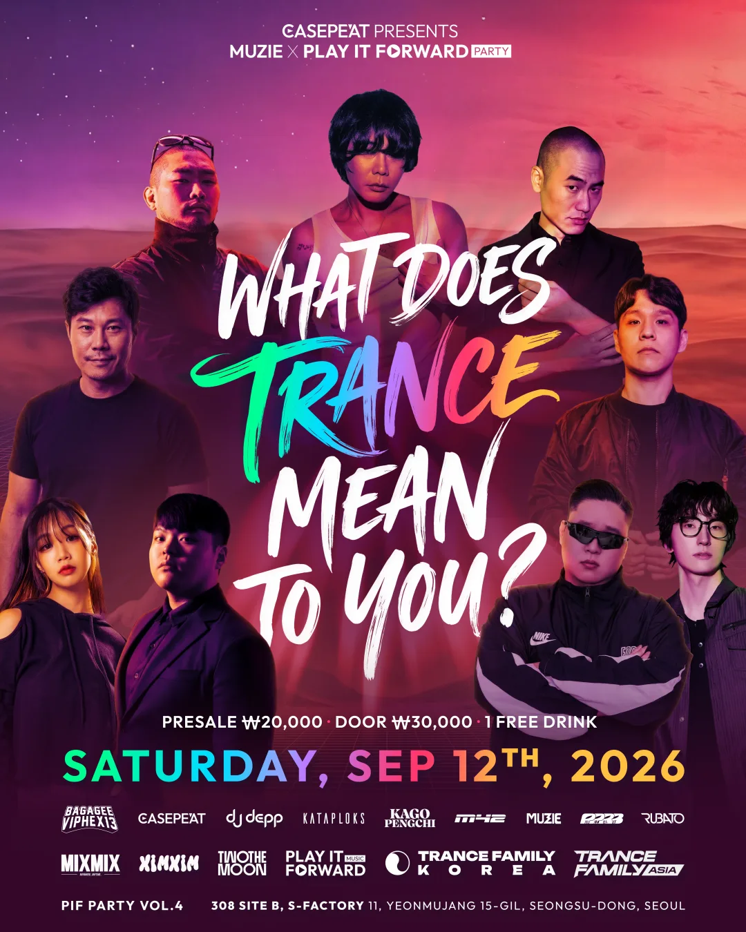 Muzie x Play It Forward: What Does Trance Mean To You? event poster
